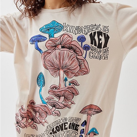 Project Social T Tops - UO Project Social Graphic Mushroom Print T-Shirt